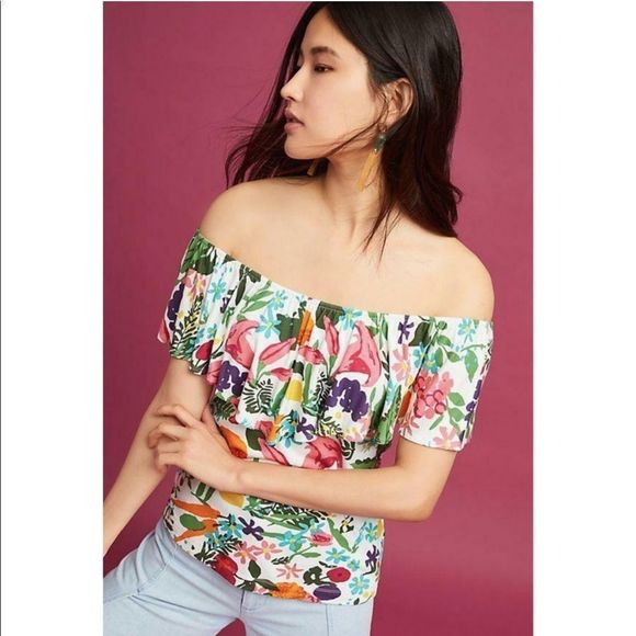 Postmark Cassandra Off The Shoulder Top NWT Large - Picture 1 of 11